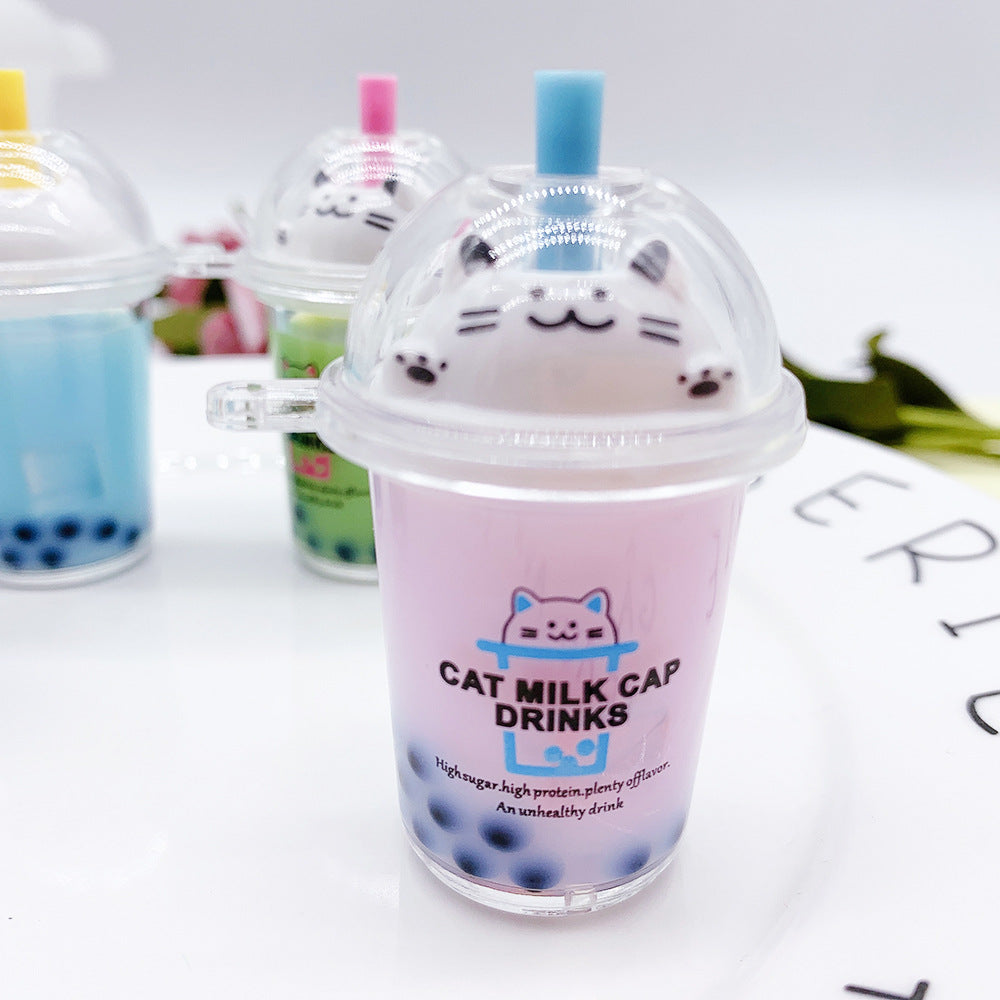 Cat Boba Keychain, Backpack Charm, Cute Birthday Gift