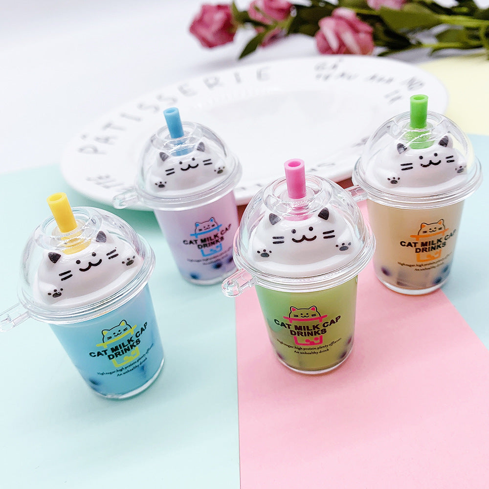 Cat Boba Keychain, Backpack Charm, Cute Birthday Gift