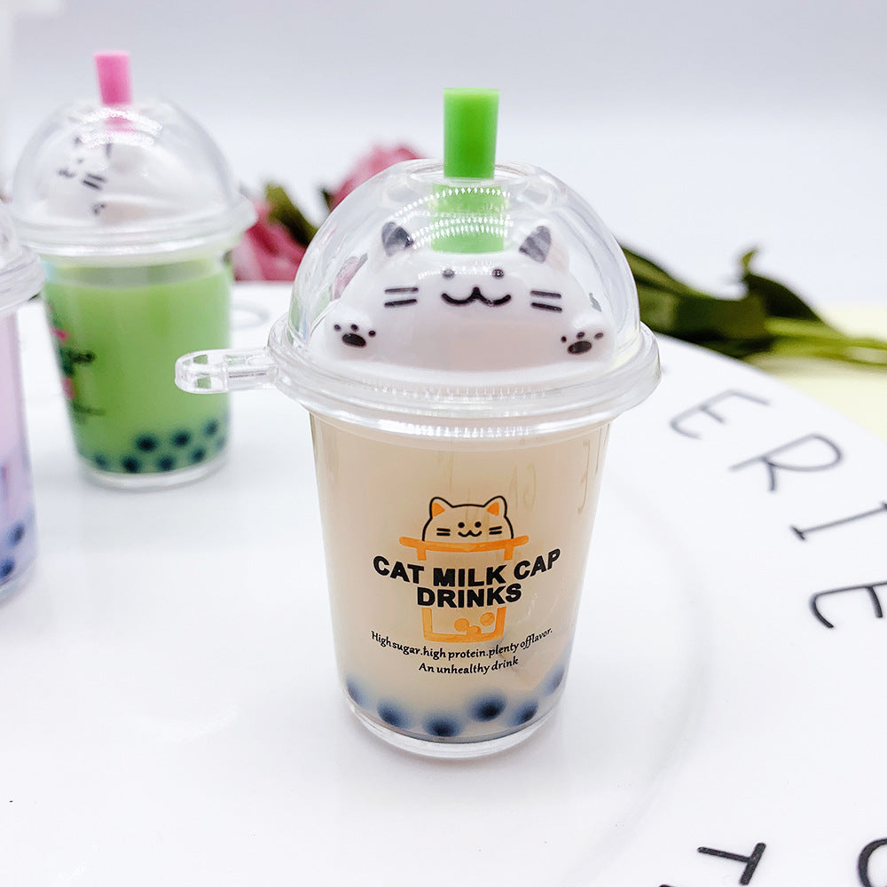 Cat Boba Keychain, Backpack Charm, Cute Birthday Gift