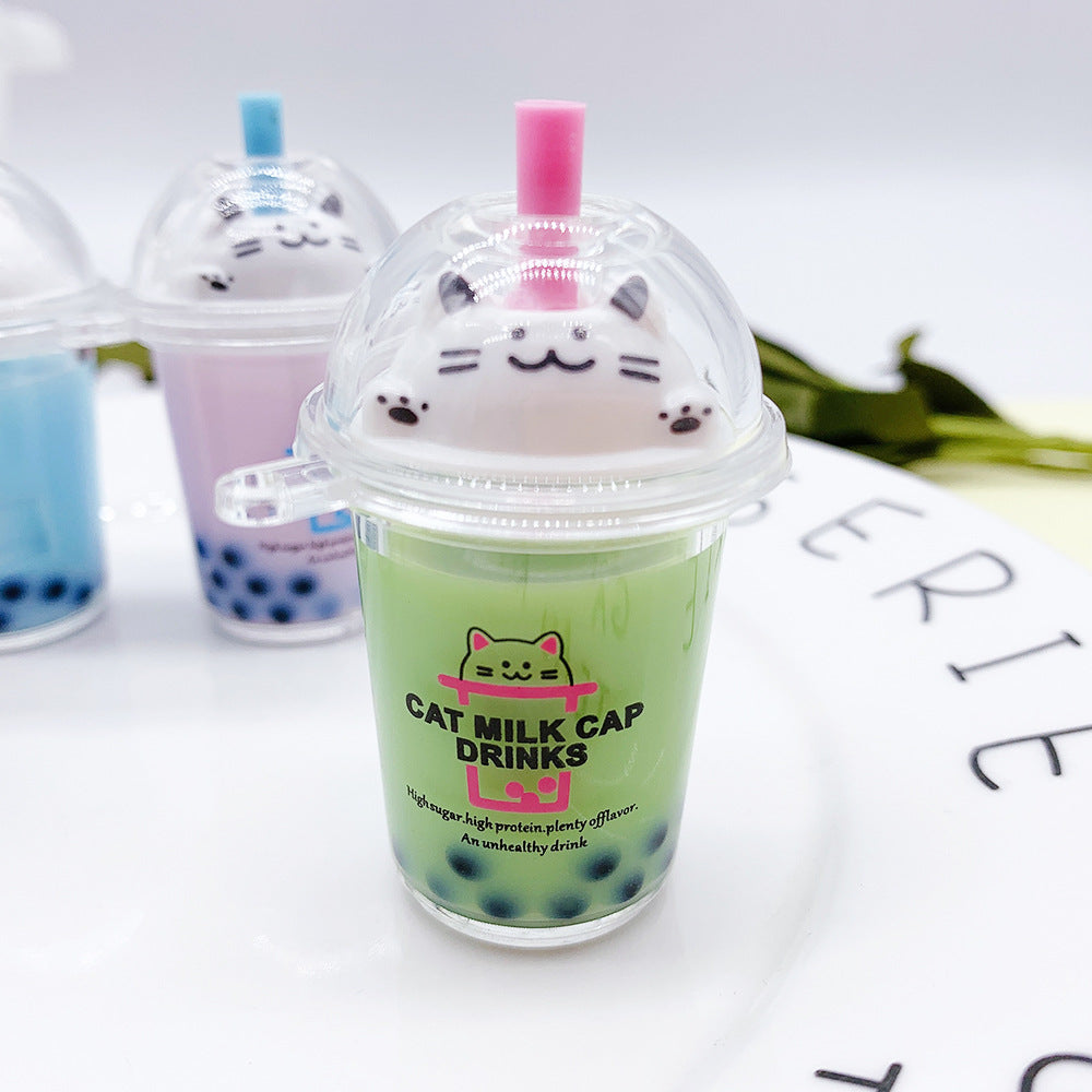 Cat Boba Keychain, Backpack Charm, Cute Birthday Gift