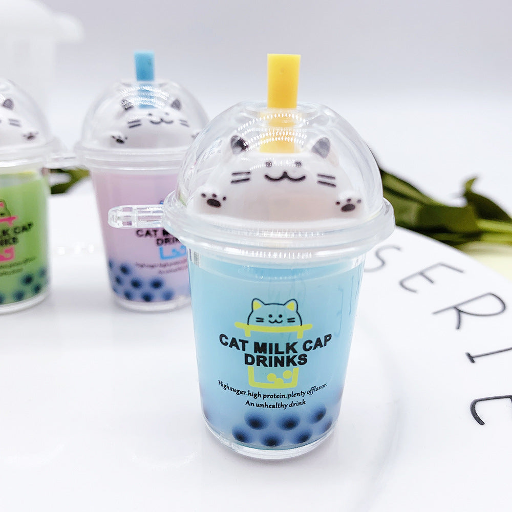 Cat Boba Keychain, Backpack Charm, Cute Birthday Gift