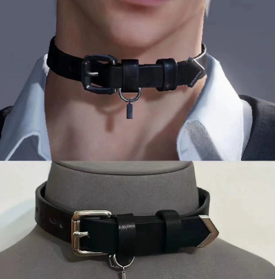 Love and Deepspace Sylus Raven-Inspired Cosplay Choker Necklace | Adjustable Anime Fashion Collar Necklace XL1496
