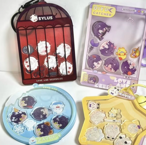 Love and Deepspace Sylus Acrylic Shaker Bag Charm | Cute Chibi Anime Collectible