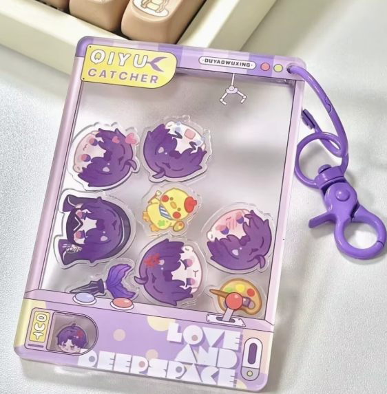 Love and Deepspace Rafayel Acrylic Shaker Bag Charm | Cute Chibi Anime Collectible