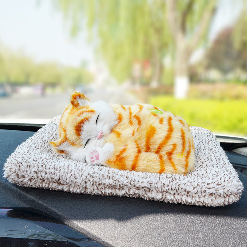 Lifelike Cat Bamboo Charcoal Bag Car Accessories