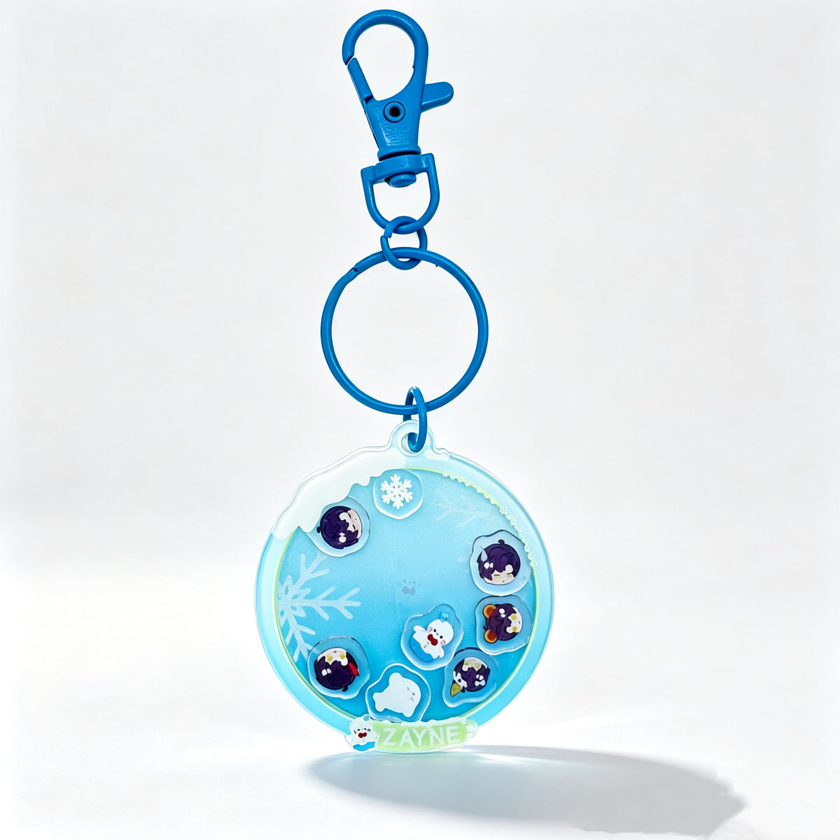 Love and Deepspace Zayne Acrylic Shaker Bag Charm | Cute Chibi Anime Collectible