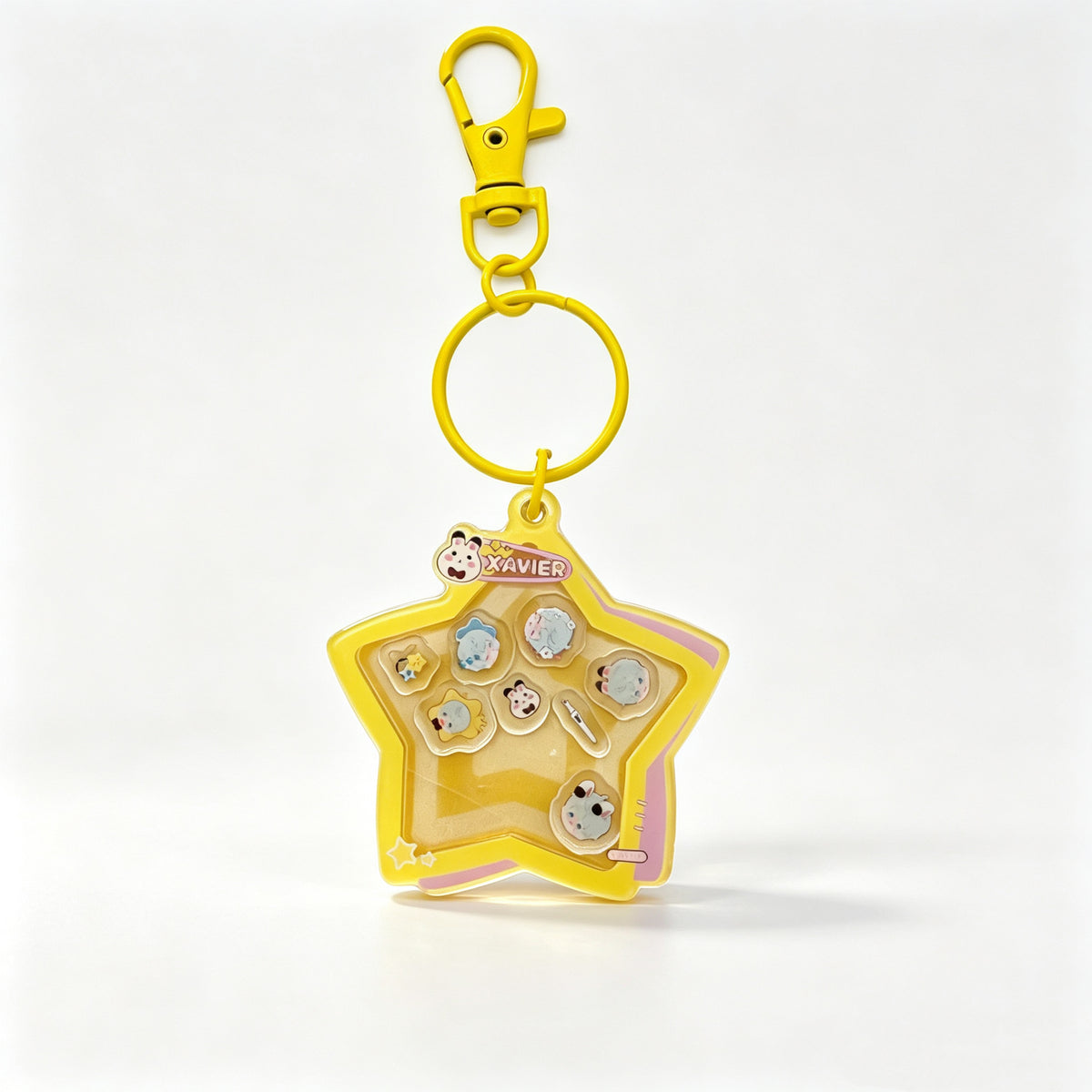 Love and Deepspace Xavier Acrylic Shaker Bag Charm | Cute Chibi Anime Collectible