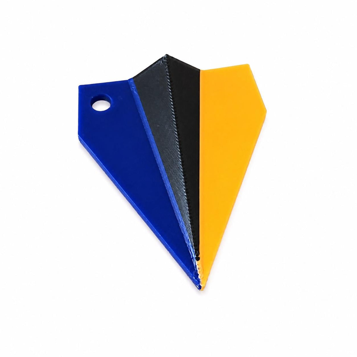 Love and Deepspace Caleb Airplane Keychain, 3D Printed PLA Charm (Blue, Black, Orange) — view 3