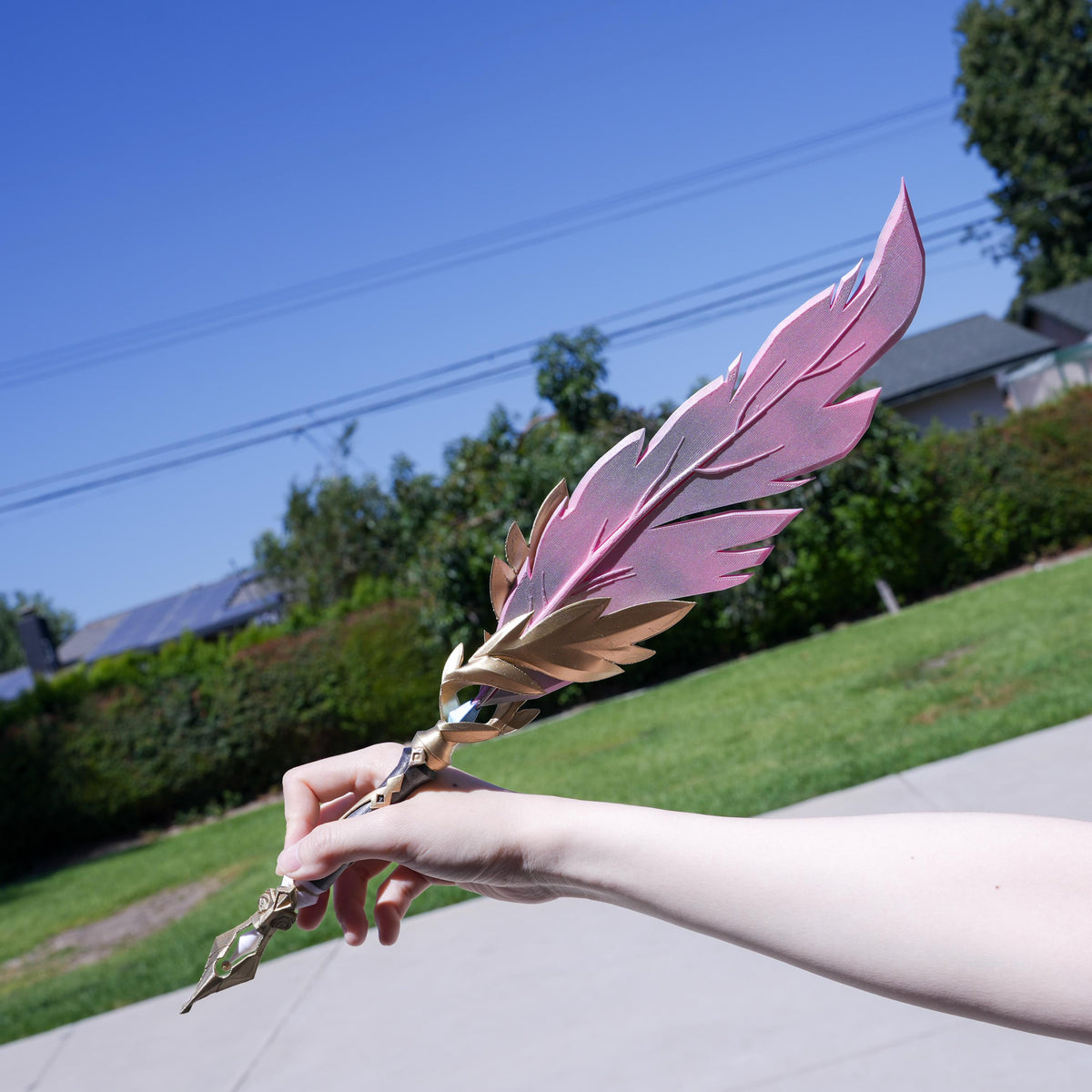 Honkai Star Rail Contract Quill Cosplay Prop, 3D Printed Feather Pen, Fantasy Costume Accessory — view 4