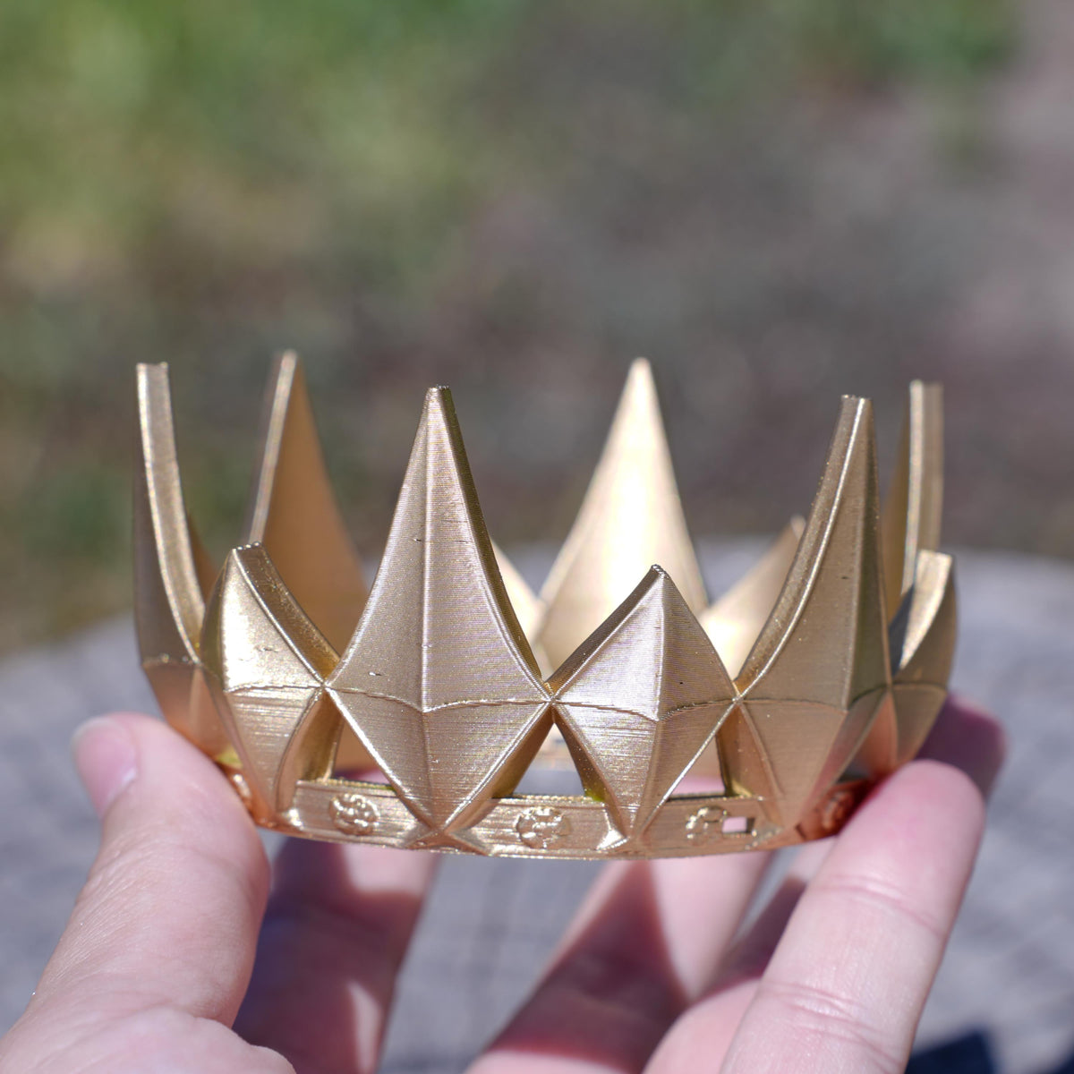 Love and Deepspace Xavier Mini Crown, 3D Printed Gold Decor (Fan-Made) — view 4
