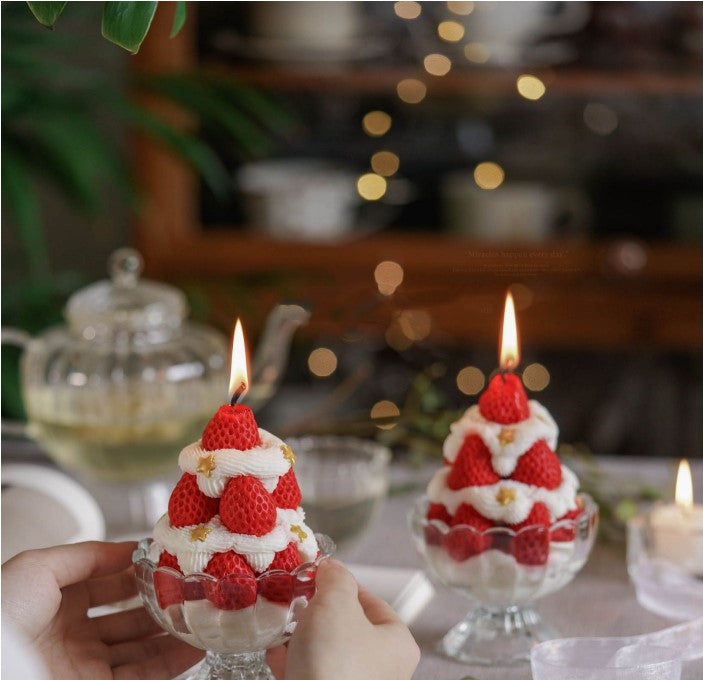 Strawberry Tower Aromatherapy Candles Birthday Gift