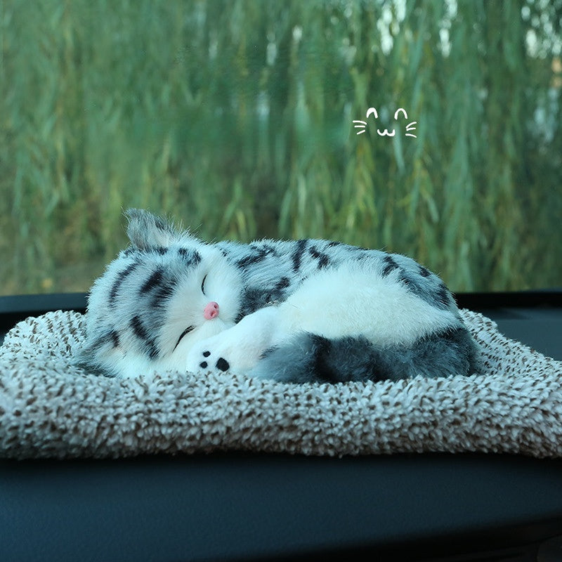 Lifelike Cat Bamboo Charcoal Bag Car Accessories