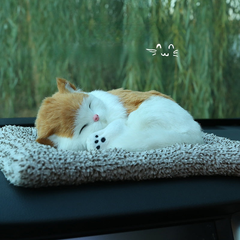 Lifelike Cat Bamboo Charcoal Bag Car Accessories