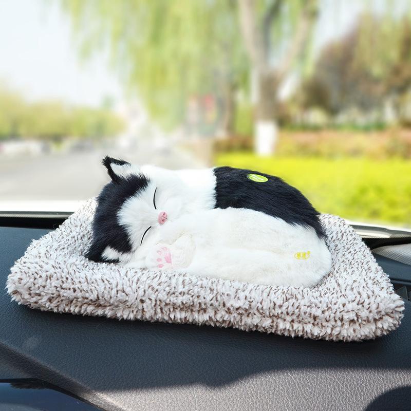Lifelike Cow Cat Bamboo Charcoal Bag Car Accessories